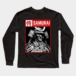 SAMURAI - BUSHIDO CODE (Red-White) Long Sleeve T-Shirt